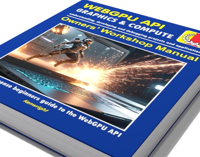 WebGPU API - Owners' Workshop Manual (Beginners Onwards) on a shelf